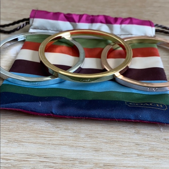 Gorgeous Authentic COACH mixed metal bangles!! - Picture 3 of 3